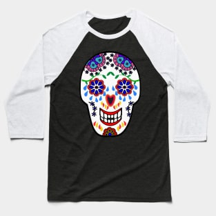 Sugar Skulls in Blue Baseball T-Shirt